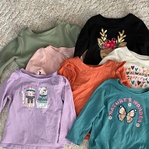 Colorful Kids Long Sleeve Shirts Set